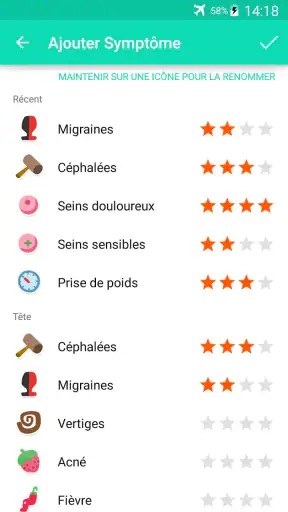 Suivi des règles et ovulation screenshot