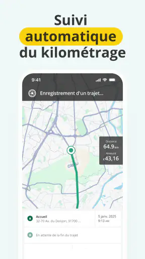 Suivi kilométrage Driversnote screenshot