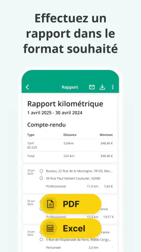 Suivi kilométrage Driversnote screenshot