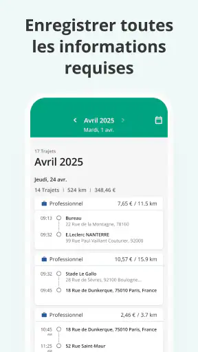 Suivi kilométrage Driversnote screenshot