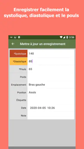 Suivi la pression artérielle screenshot