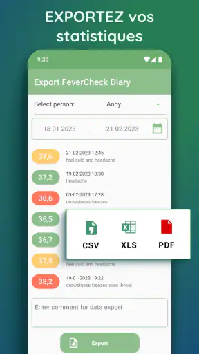 Suivi température corporelle screenshot