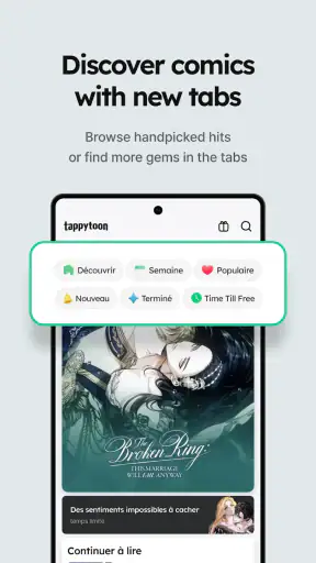 Tappytoon Comics, Webtoons, BD screenshot