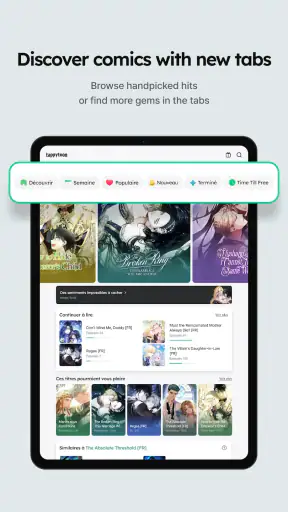 Tappytoon Comics, Webtoons, BD screenshot
