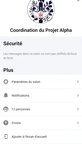 Tchap screenshot