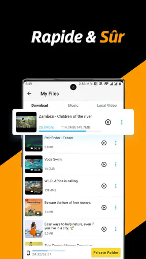 Téléchargeur de vidéo privées screenshot