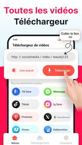 Téléchargeur Vidéos et Lecteur screenshot