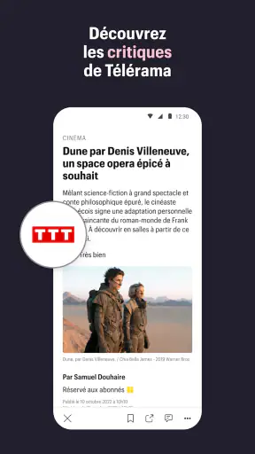 Télérama : culture, tv, cinéma screenshot
