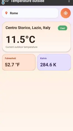 Température extérieure screenshot
