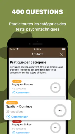 Test d'Aptitude Pour l'Armée screenshot