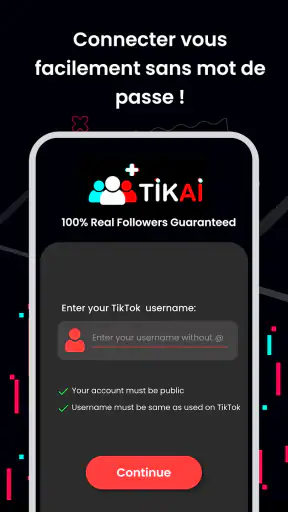 TikAi - Générateur d'Abonnés screenshot