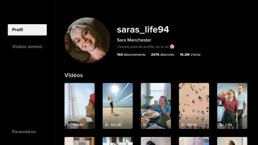 TikTok for Android TV screenshot