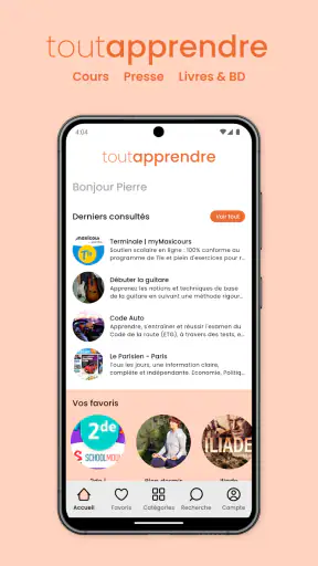 Toutapprendre screenshot