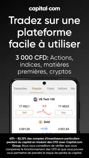 Trading, Investir Capital.com screenshot