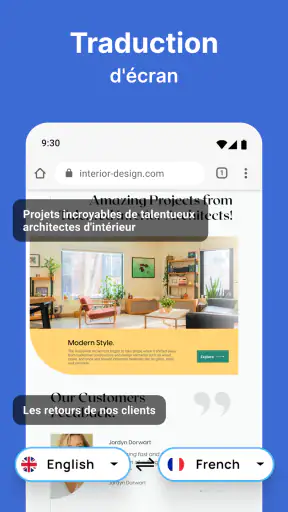 Traduction d'écran screenshot