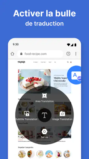 Traduction d'écran screenshot