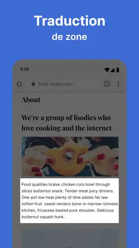 Traduction d'écran screenshot