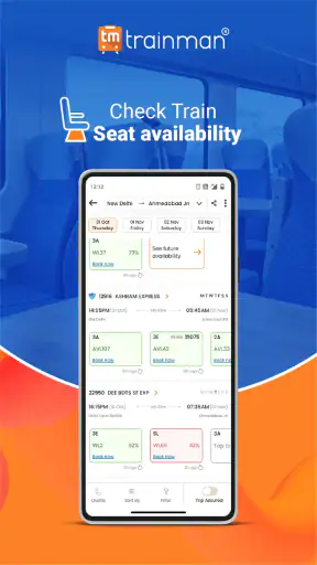 Trainman - Train booking app screenshot