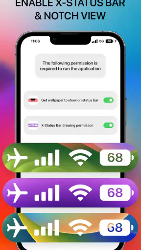 Transparent iOS X - Status Bar screenshot