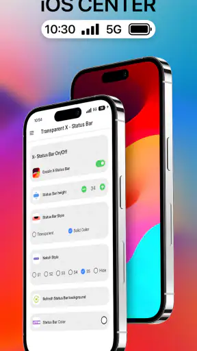 Transparent iOS X - Status Bar screenshot