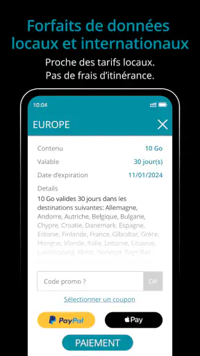 Ubigi : eSIM de voyage & data screenshot
