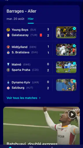 UEFA Champions League officiel screenshot
