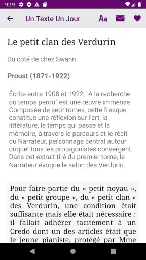 Un Texte Un Jour screenshot