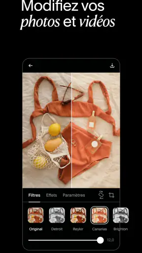 Unfold : éditeur vidéo/photo screenshot