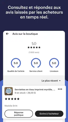 Vendre sur Etsy : Ma boutique screenshot