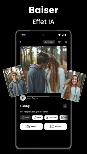 Vidéo IA - Créateur d’étreinte screenshot