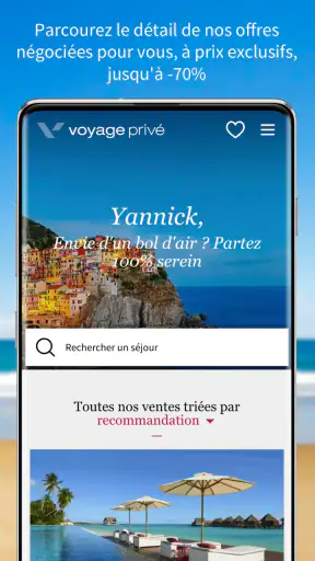Voyage Privé - Vols et Hôtels screenshot