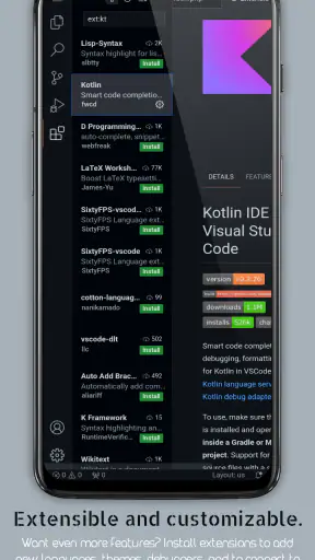 VScode for Android screenshot