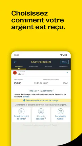 Western Union Envoi d'argent screenshot