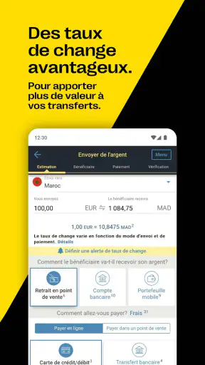 Western Union Envoi d'argent screenshot