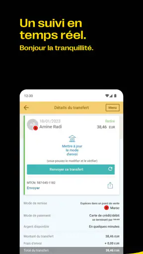 Western Union Envoi d'argent screenshot