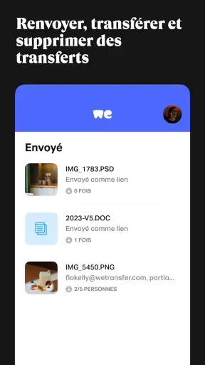 WeTransfer screenshot
