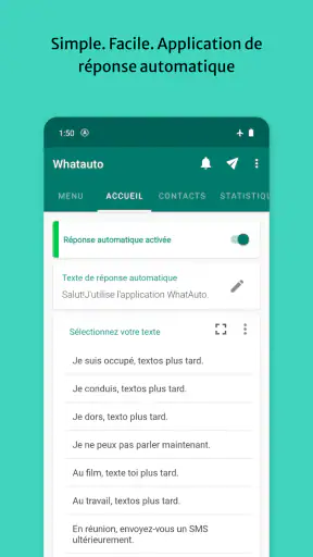 Whatauto - Réponse automatique screenshot