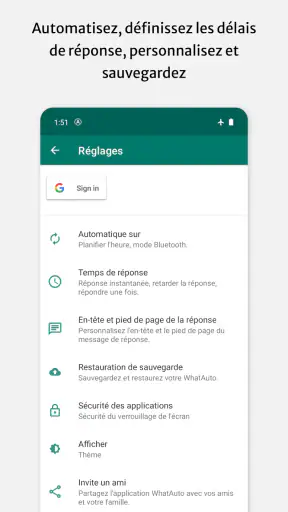Whatauto - Réponse automatique screenshot