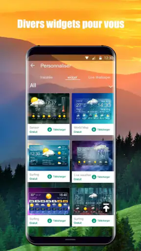 Widget de prévision météo screenshot