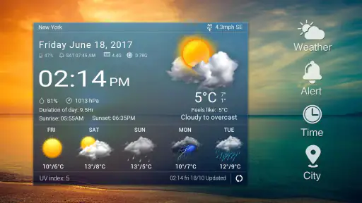 Widget de prévision météo screenshot