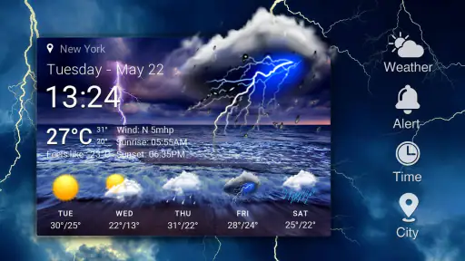 Widget de prévision météo screenshot