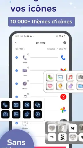 Widget & Icône : Thèmes Phone screenshot