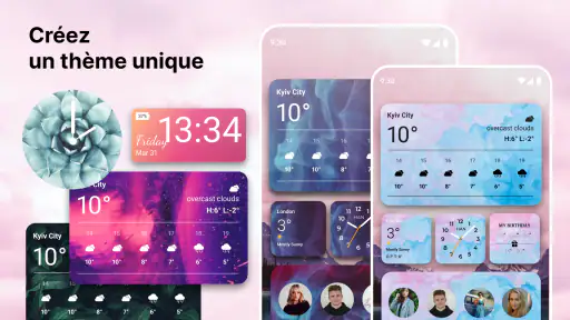 Widgets OS 17: Widgets Colorés screenshot