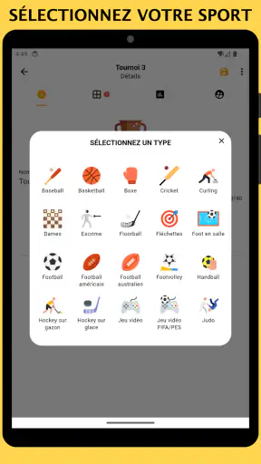 Winner - Organiser un tournoi screenshot