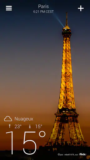 Yahoo Météo screenshot