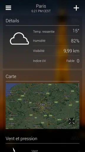Yahoo Météo screenshot