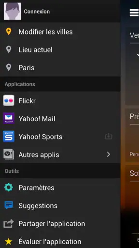Yahoo Météo screenshot