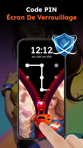 Zipper Lock Wallpapers Screen screenshot