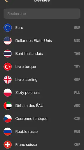 Сonvertisseur monnaie - taux screenshot