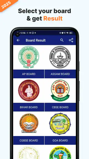 10th, 12th Board Result 2025 screenshot